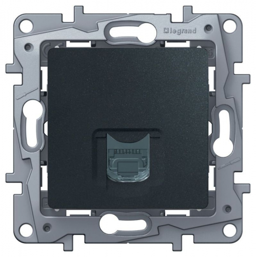 Розетка компьютерная СП Etika RJ45 кат.6 UTP антрацит IEK 672653 фото 2 Розетка компьютерная СП Etika RJ45 кат.6 UTP антрацит IEK 672653 фото 2