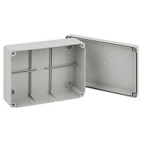 Коробка распаячная ОП 190х140х75мм приборная подъездная на винтах с гладкими стенками IP55 KORvp Эра Б0058944