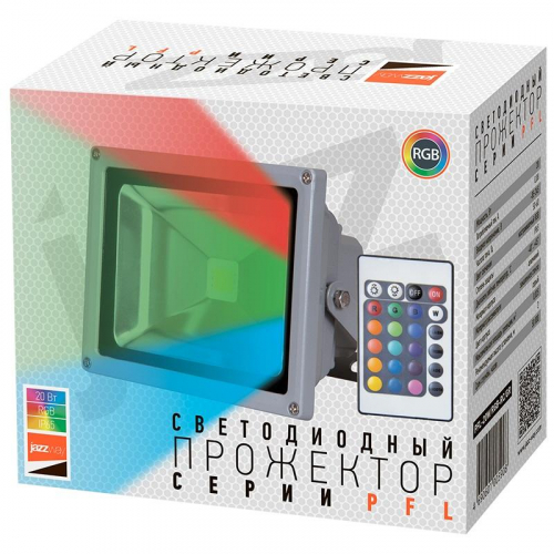 Прожектор светодиодный PFL-20W/RGB-RC/GR 20Вт IP65 ДО JazzWay 1005908 фото 5