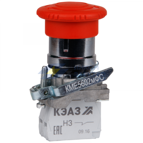 Кнопка грибовидная КМЕ5611мФС 1НО+1НЗ IP65 красн. КЭАЗ 271786