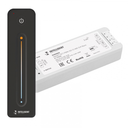 Диммер SMART-SET-PWM-102-72-MIX-SUF Black (12-24В 2х5А ПДУ LINE 2.4G) IP20 пластик INTELLIGENT ARLIGHT 036186 Диммер SMART-SET-PWM-102-72-MIX-SUF Black (12-24В 2х5А ПДУ LINE 2.4G) IP20 пластик INTELLIGENT ARLIGHT 036186