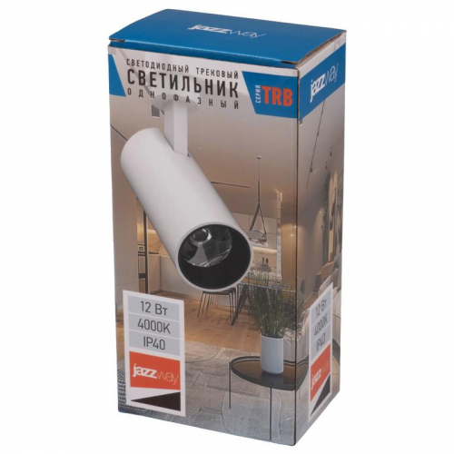 Светильник светодиодный трековый TRB 0712 12Вт 4000К IP40 24град. WH 1ф бел. Pro JazzWay 5066212 фото 2 Светильник светодиодный трековый TRB 0712 12Вт 4000К IP40 24град. WH 1ф бел. Pro JazzWay 5066212 фото 2