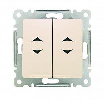 Переключатель проходной 2-кл. СП Lillium IP20 механизм крем. Makel 30010026