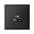 Розетка USB ArtGallery тип A+C 45Вт QC PD высокоскор. ЗУ механизм базальт SE GAL001429