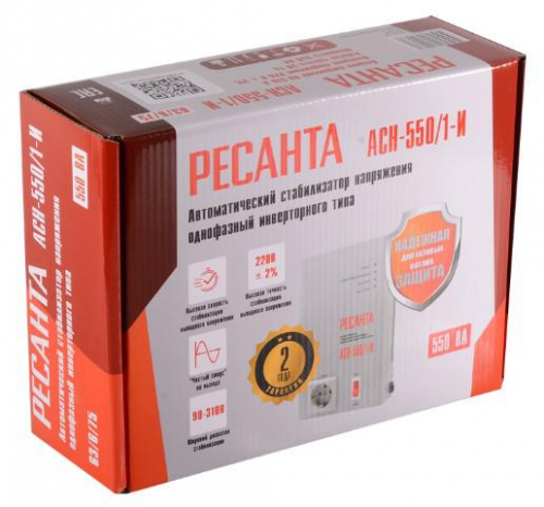 Стабилизатор напряжения инверторный АСН-550/1-И Ресанта 63/6/75 фото 6