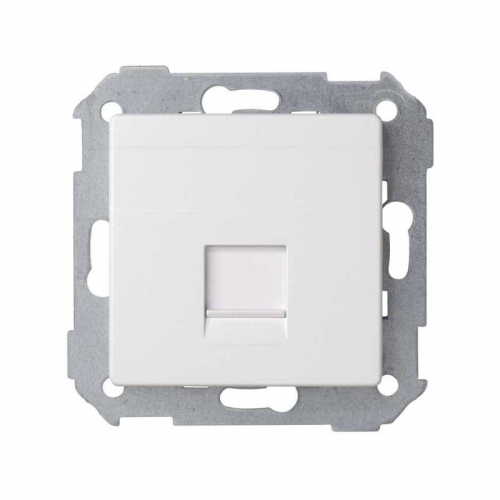 Адаптер на 1 RJ45 коннектор Simon82 защ. шторки белый Simon 82005-30 Адаптер на 1 RJ45 коннектор Simon82 защ. шторки белый Simon 82005-30