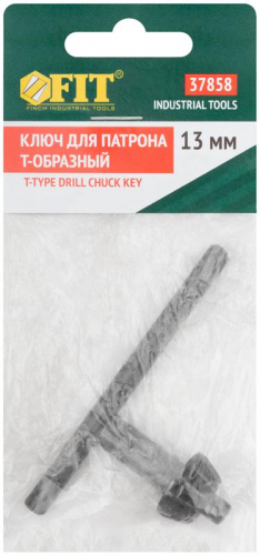 Ключ для патрона T-образный 13мм FIT 37858 фото 3 Ключ для патрона T-образный 13мм FIT 37858 фото 3