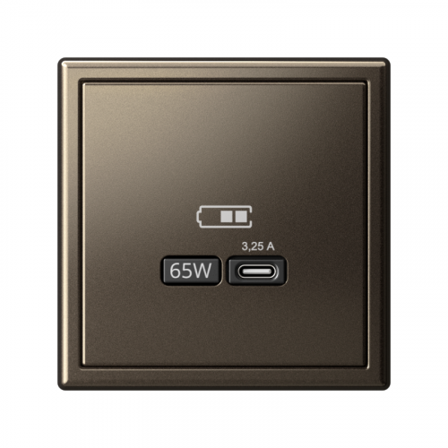 Розетка USB ArtGallery тип C 65Вт QC PD высокоскор. ЗУ механизм мокко SE GAL000627 фото 3