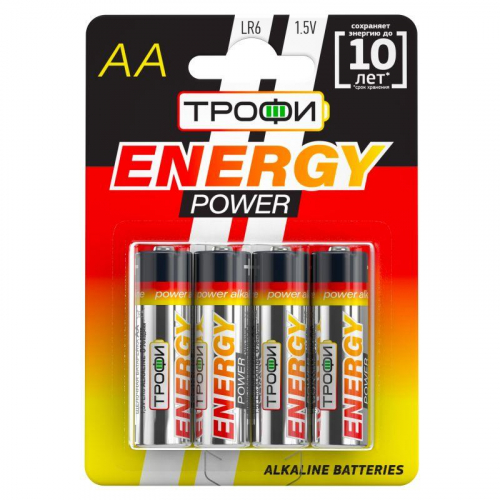 Элемент питания алкалиновый AA/LR6 LR6-4BL (блист.4шт) Трофи C0034657 Элемент питания алкалиновый AA/LR6 LR6-4BL (блист.4шт) Трофи C0034657