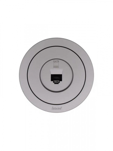 Розетка компьютерная СП OSEN RJ45 кат.6 механизм сер. матов. LEZARD 743-7488-140 фото 4