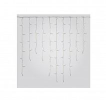 Гирлянда светодиодная "Бахрома" ULD-B2007-100/TTK WHITE IP44 2м 100LED бел. с эффектом мерцания соединяемая провод прозр. Uniel UL-00007209