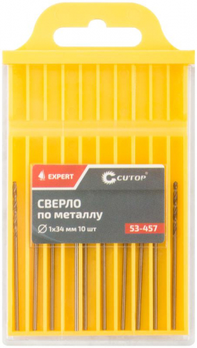 Сверло по металлу ЭКСПЕРТ/EXPERT 1х34мм (уп.10шт) Cutop 53-457 фото 3