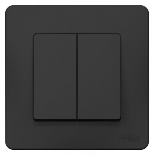 Переключатель проходной 2-кл. СП Blanca 10А IP20 (сх. 6+6) 250В антрацит SE BLNVS106606 фото 2 Переключатель проходной 2-кл. СП Blanca 10А IP20 (сх. 6+6) 250В антрацит SE BLNVS106606 фото 2