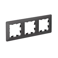 Рамка 3-м AtlasDesign Air базальт/дым. черн. SE ATN221403