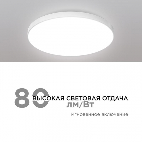 Светильник светодиодный SPA 30Вт 4000К IP54 2400лм 230В 50Гц d320х30мм накладной бел. Apeyron 18-144 фото 5