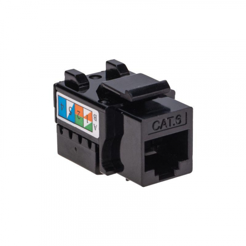 Модуль Keystone Jack RJ-45(8P8C) кат.6 UTP неэкранир. тип 90град. черн. PRO Rexant 02-0255 фото 4