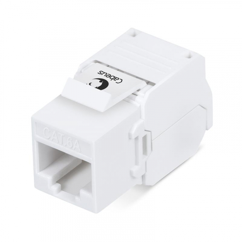 Вставка Keystone Jack RJ45 (8P8C) кат.6A KJ-RJ45-Cat.6A-180-Toolless 180град. без инструмента Toolless бел. Cabeus 7964c Вставка Keystone Jack RJ45 (8P8C) кат.6A KJ-RJ45-Cat.6A-180-Toolless 180град. без инструмента Toolless бел. Cabeus 7964c
