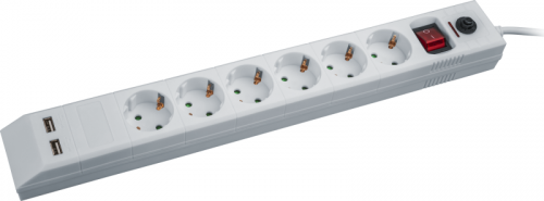 Удлинитель с сетевым фильтром 6х1.8м с заземл. 16А IP20 71 864 NSP-USB-06-180-ESC-3х1 3х1 Navigator 71864 фото 2