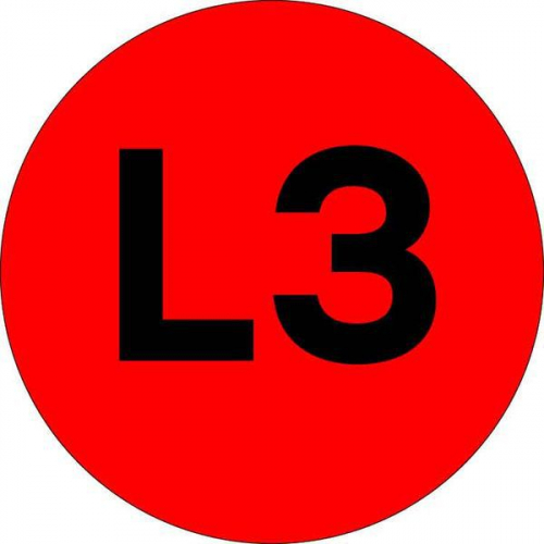 Наклейка "L3" d20мм PROxima EKF an-2-15-2 Наклейка "L3" d20мм PROxima EKF an-2-15-2