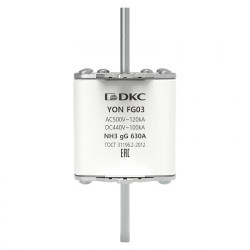 Предохранитель YON ножевого типа FG3 с одинарной индикацией 630А DKC 1FG03-0630 фото 2
