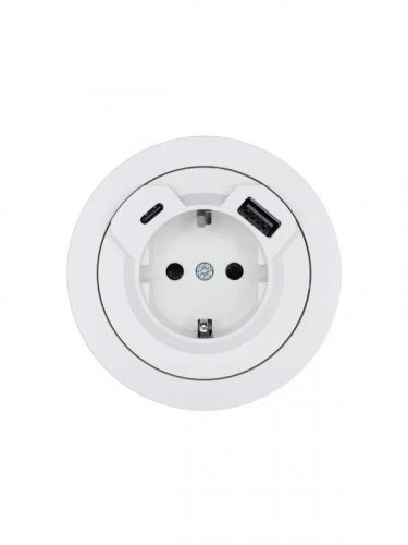 Розетка 1-м СП OSEN с заземл. TC + USB разъем бел. LEZARD 743-0288-181TC фото 4 Розетка 1-м СП OSEN с заземл. TC + USB разъем бел. LEZARD 743-0288-181TC фото 4