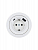 Розетка 1-м СП OSEN с заземл. TC + USB разъем бел. LEZARD 743-0288-181TC