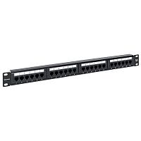 Патч-панель 19дюйм 1U кат.5E UTP неэкранир. 24 порта RJ45 110 IDC с органайзером TERACOM EKF TRC-PPNL-5EUTP-C1U24
