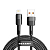 Кабель USB-A-Lightning для Apple 2.4А 1м черн. нейлон. оплетка Rexant 18-7060