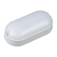 Светильник светодиодный ULW-Q225 8W/6500К IP65 WHITE влагозащ. Овал дневной свет 6500К 165х80мм бел. Volpe UL-00005133