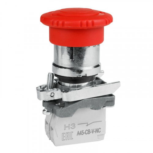 Кнопка аварийного останова OptiSignal D22 C4-ESTR-01 металл 1НЗ возврат поворотом XB4BS8442 КЭАЗ 332178 Кнопка аварийного останова OptiSignal D22 C4-ESTR-01 металл 1НЗ возврат поворотом XB4BS8442 КЭАЗ 332178