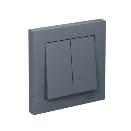 Выключатель 2-кл. СП AtlasDesign 10А IP20 (сх. 5) 10AX в сборе грифель SE ATN000752