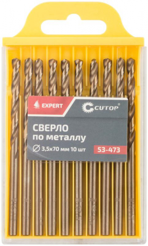 Сверло по металлу ЭКСПЕРТ/EXPERT 3.5х70мм (уп.10шт) Cutop 53-473 фото 3