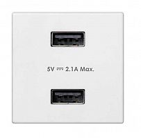 Устройство зарядное 2хUSB К45 5 В 2.1А бел. Simon Connect K126E-9