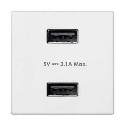 Устройство зарядное 2хUSB К45 5 В 2.1А бел. Simon Connect K126E-9 Устройство зарядное 2хUSB К45 5 В 2.1А бел. Simon Connect K126E-9