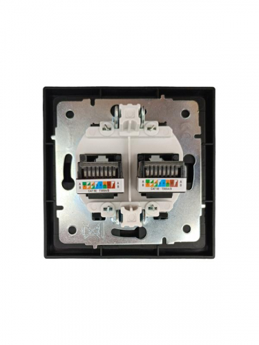 Розетка компьютерная 2-мест. СП ZIMA IP20 черн. бархат LEZARD 704-4288-141 фото 3 Розетка компьютерная 2-мест. СП ZIMA IP20 черн. бархат LEZARD 704-4288-141 фото 3