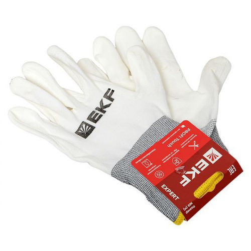 Перчатки рабочие PROFI Touch для чистовых работ (15 класс 8 размер) Expert EKF pe15pm-8-exp фото 2