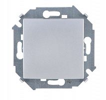 Выключатель 1-кл. СП Simon 15 10А IP20 винтов. зажим механизм алюм. Simon 1591101-033