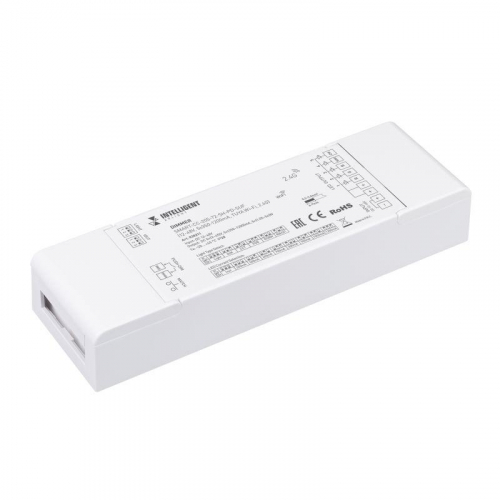 Диммер SMART-CC-205-72-SH-PD-SUF 12-48В 5х350-1200мА TUYA Wi-Fi 2.4G IP20 пластик INTELLIGENT ARLIGHT 038211 Диммер SMART-CC-205-72-SH-PD-SUF 12-48В 5х350-1200мА TUYA Wi-Fi 2.4G IP20 пластик INTELLIGENT ARLIGHT 038211