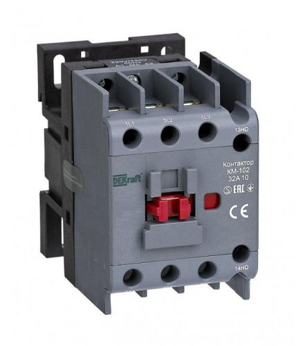 Контактор 32А 230В AC АС3 АС4 1НО+1НЗ КМ-102 DEKraft 21928DEK Контактор 32А 230В AC АС3 АС4 1НО+1НЗ КМ-102 DEKraft 21928DEK