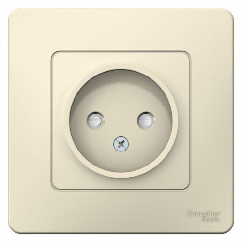 Розетка 1-м СП Blanca 16А IP20 250В без заземл. защ. шторки молоч. SE BLNRS000112 фото 2