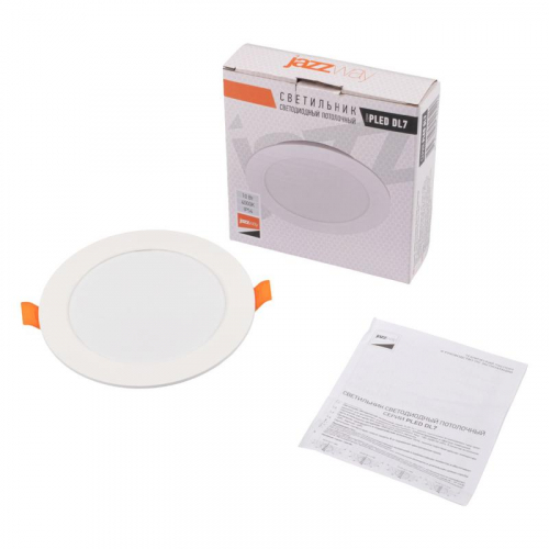 Светильник светодиодный PLED DL7 WH Downlight 10Вт 4000К IP54 120х26мм ДВО встраив. JazzWay 5042520 фото 4