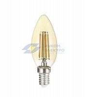 Лампа светодиодная филаментная PLED OMNI 8Вт C35 3000К тепл. бел. E14 230В/50Гц Gold JazzWay 5020917