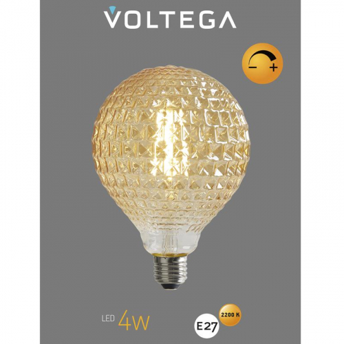 Лампа светодиодная Loft Led YX-G125175LK2F 4Вт 2200К E27 DIM Voltega 8576 фото 6 Лампа светодиодная Loft Led YX-G125175LK2F 4Вт 2200К E27 DIM Voltega 8576 фото 6