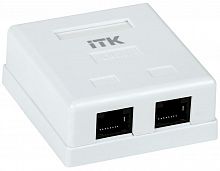 Розетка компьютерная 2-м ОП RJ45 кат.6 ITK CS2-1C6U-22