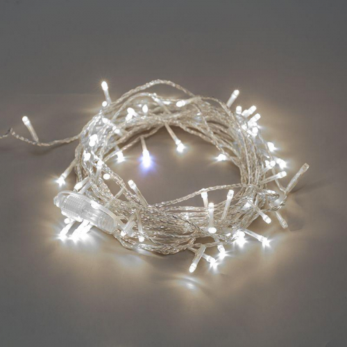 Гирлянда светодиодная "Нить" 10м 75LED бел. 1.7Вт 230В IP44 эффект мерцания провод прозр. Neon-Night 305-525 фото 2