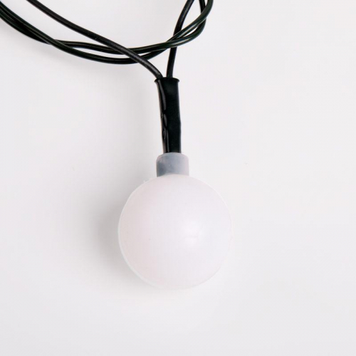 Гирлянда светодиодная "Шарики" 5м d25мм 25LED RGB 6Вт 220-240В IP20 провод ПВХ темн. зел. Neon-Night 303-559 фото 7