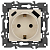 Розетка 1-м СП Elegance 14-4108-02 16А 250В 2P+E с USB type-A+C 5В-3А защ. шторки сл. кость Эра Б0067725