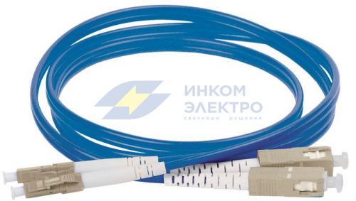 Патч-корд оптический коммутационный соединительный для многомодового кабеля (MM); 50/125 (OM4); LC/UPC-SC/UPC (Duplex) (дл.3м) ITK FPC5004-LCU-SCU-C2L-3M