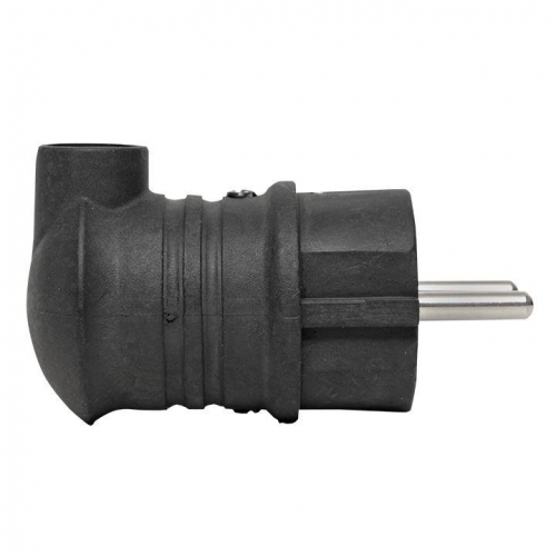 Вилка угловая 16А 2P+PE 230В IP44 каучук черн. PROxima EKF RPS-017-16-230-44-r фото 2