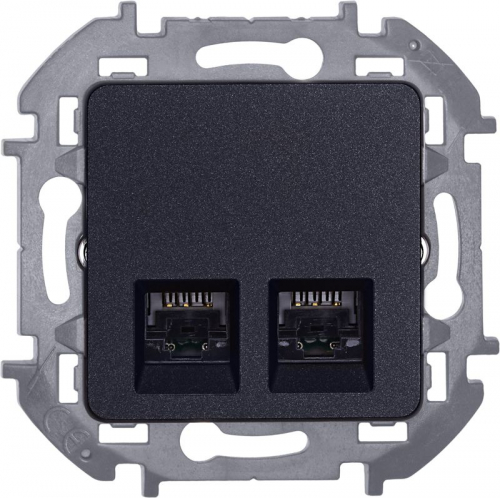 Розетка компьютерная 2-м Inspiria RJ45 кат.5E UTP антрацит IEK 673838 фото 5 Розетка компьютерная 2-м СП Inspiria RJ45 кат.5E UTP IP20 антрацит IEK 673838 фото 5